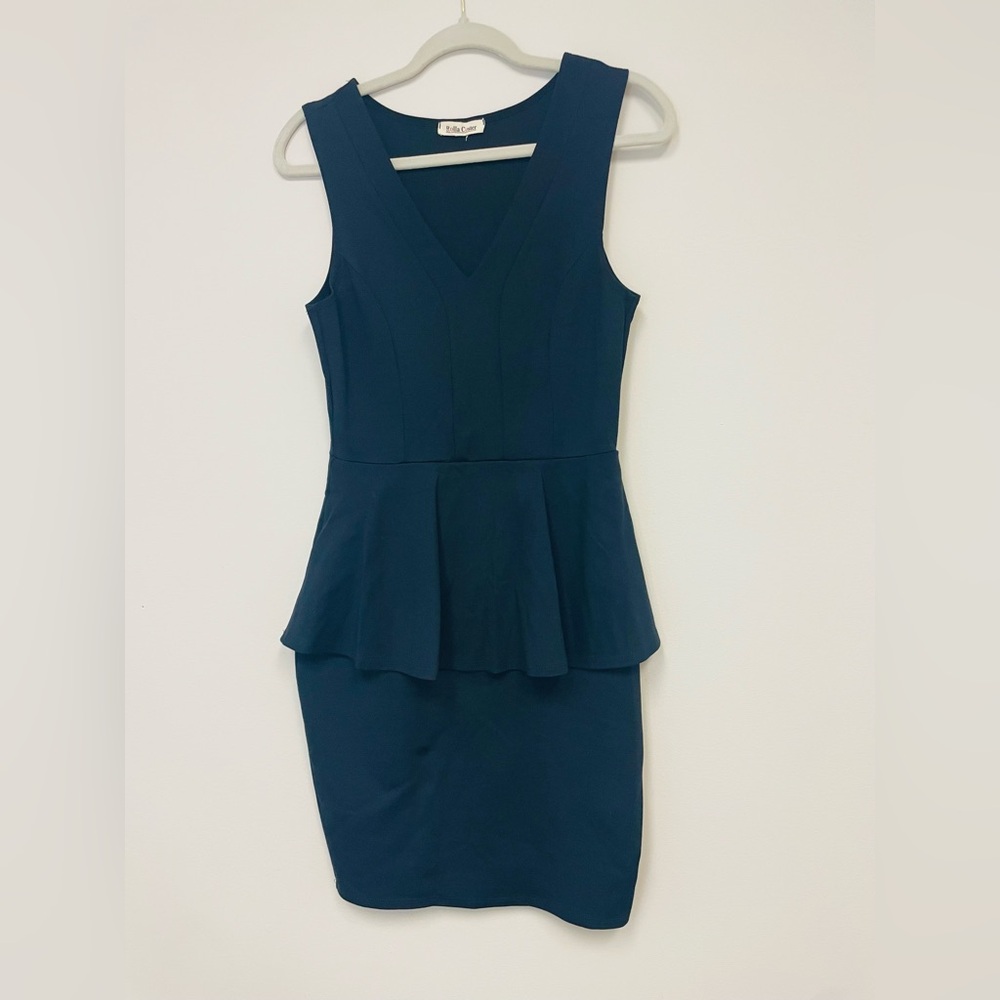 Rolla Coster Black Peplum Midi Dress